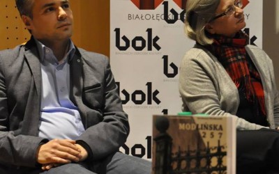 Anna Mieszkowska i Piotr Jaworski - burmistrz Białołęki
