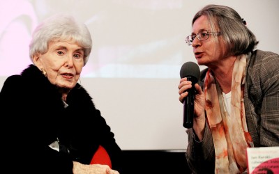Kaja Mirecka-Ploss i Anna Mieszkowska podczas spotkania w Warszawie, 19 września 2014