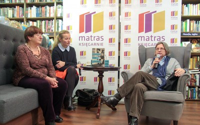 Spotkanie autorskie 20 listopada 2014 r. księgarnia Matras w Warszawie, od lewej: Janina Zgrzembska, Hanna Grudzińska i Anna Mieszkowska